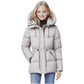 Women's Hooded Mid-Length Puffer Coat