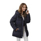 Women's Hooded Mid-Length Puffer Coat