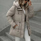 Women's Hooded Mid-Length Puffer Coat
