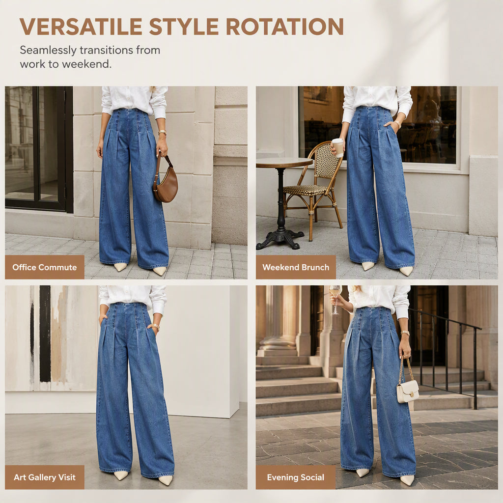 Women's High Waisted Wide Leg Jeans