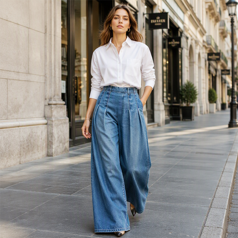 Women's High Waisted Wide Leg Jeans
