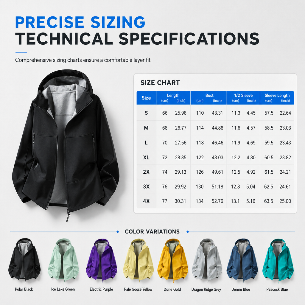 Unisex Outdoor Hooded Softshell Jacket