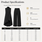 Women's Sleeveless Asymmetric Tunic Top & Wide-Leg Pants Set