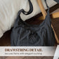 Plaid Drawstring Ruched Cloud Bag