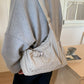 Plaid Drawstring Ruched Cloud Bag