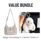 Plaid Drawstring Ruched Cloud Bag