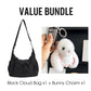 Plaid Drawstring Ruched Cloud Bag