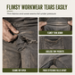 Men's Heavyweight Cotton Denim Overalls Relaxed Fit Straight Leg Dungarees with Multi Pocket Utility