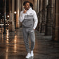 Men's Casual Color-Block Hoodie and Pants Set