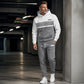 Men's Casual Color-Block Hoodie and Pants Set