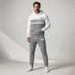 Men's Casual Color-Block Hoodie and Pants Set