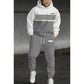 Men's Casual Color-Block Hoodie and Pants Set