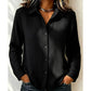 ✨ Effortless Polish | Women’s Crinkle-Texture Button-Down Shirt