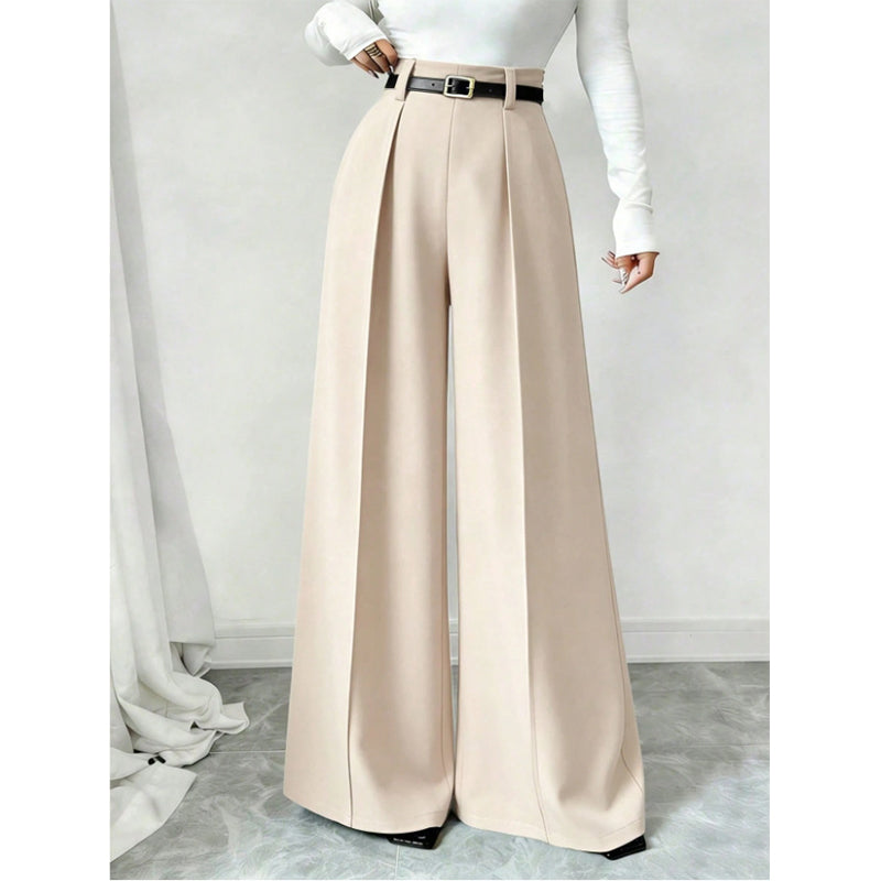 👖 Flattering High Rise, Elegant Drape | Women's Wide-Leg Pants