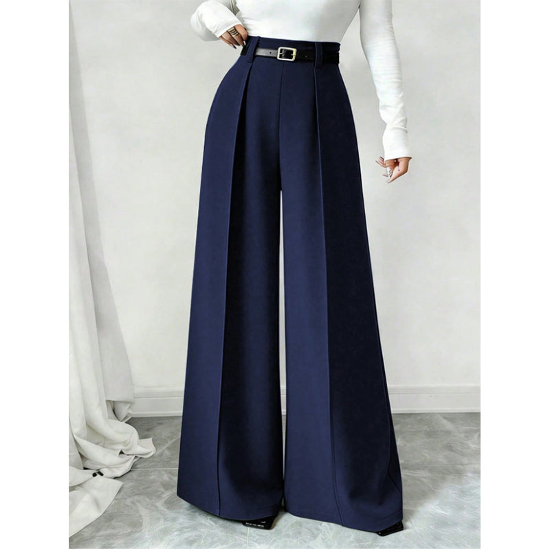 👖 Flattering High Rise, Elegant Drape | Women's Wide-Leg Pants
