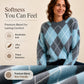 Women's Retro Argyle Cozy Knit Sweater