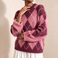 Women's Retro Argyle Cozy Knit Sweater