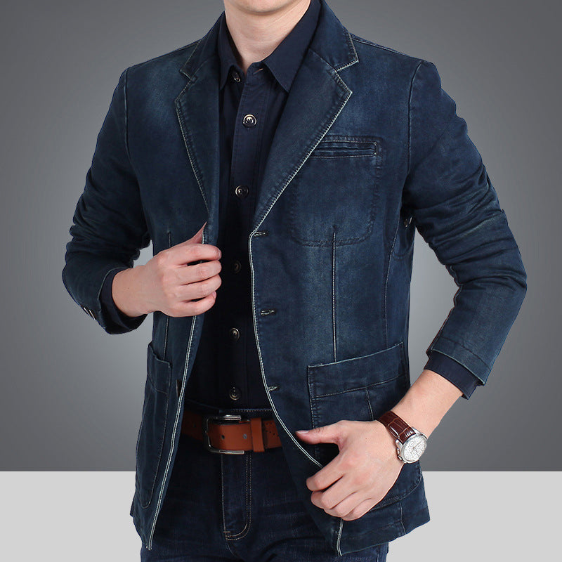 Men's Stylish Slim Fit Denim Blazer