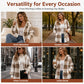 Women's Loose Plaid Color Block Hooded Cardigan