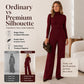 Women's Turtleneck Knit Top and Wide-Leg Pants Set