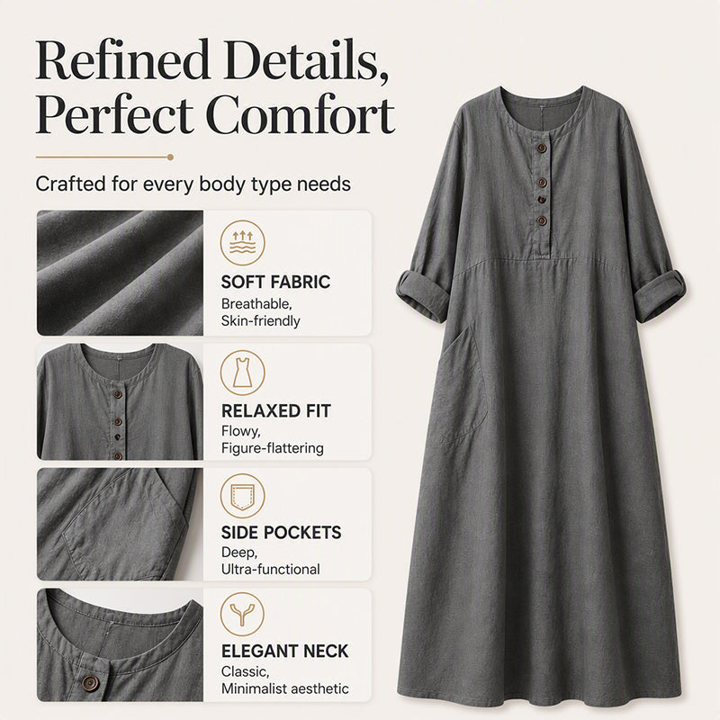 Women's Casual Maxi Dress with Pockets