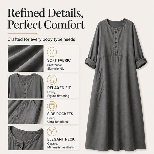 Women's Casual Maxi Dress with Pockets