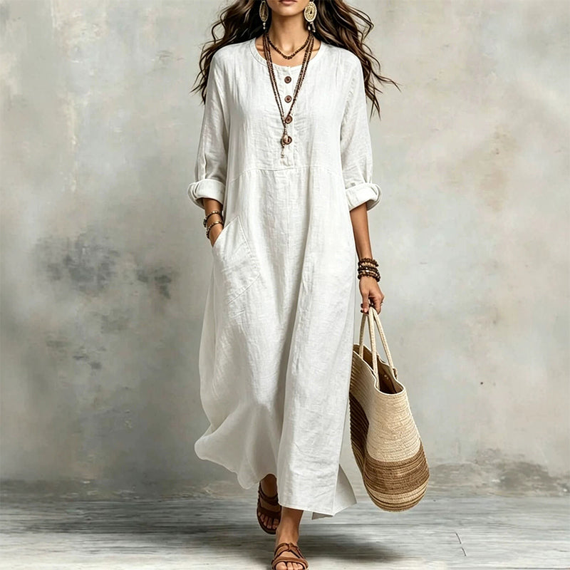 Women's Casual Maxi Dress with Pockets