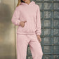 Women's Plush Hooded Sweatshirt & Pants Lounge Set