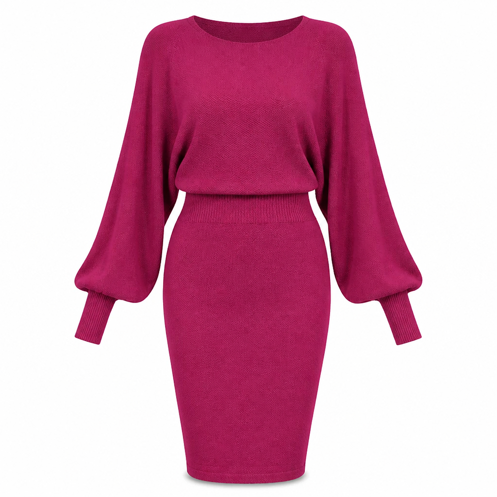 Women's Long Sleeve Knit Sweater Dress
