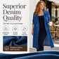Women's Longline Double Breasted Denim Coat
