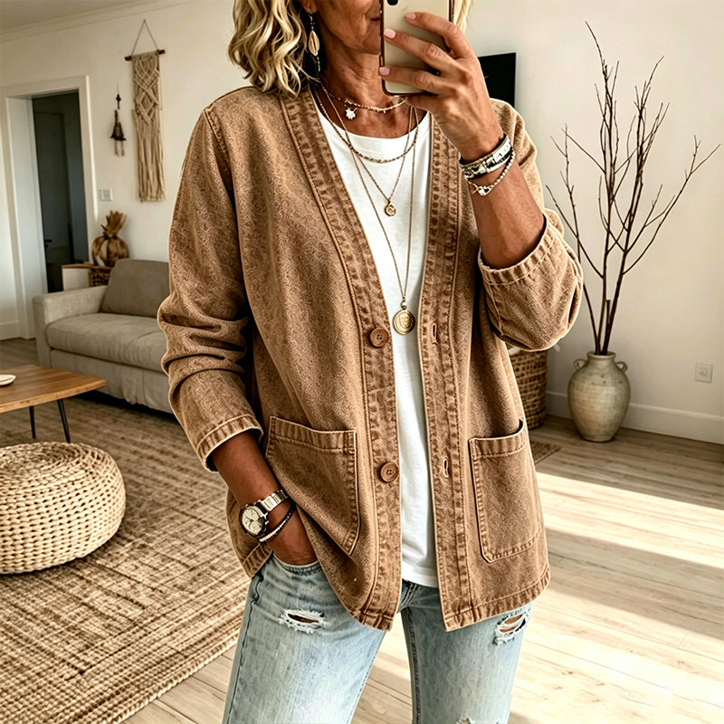 👖 Denim Made Easy | Women’s V-Neck Denim Cardigan