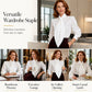 Women's Elegant Tie-Neck Long Sleeve Top