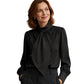 Women's Elegant Tie-Neck Long Sleeve Top