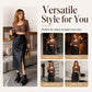 Women's Chic Irregular Side Slit PU Leather Skirt