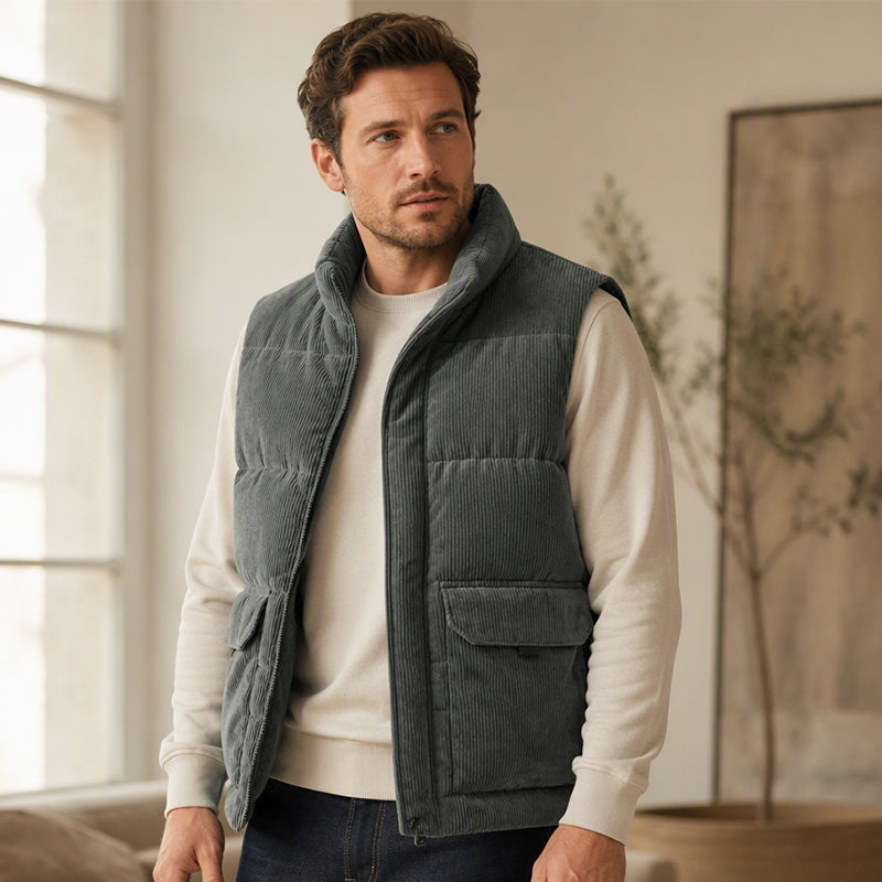 Men's Thickened Corduroy Padded Vest