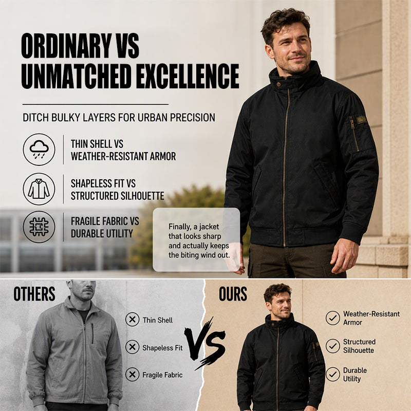 Men's Loose Plush-Lined Bomber Jacket