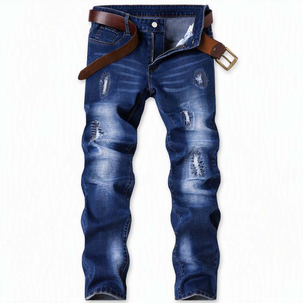 Men's Stretch Slim Fit Ripped Jeans
