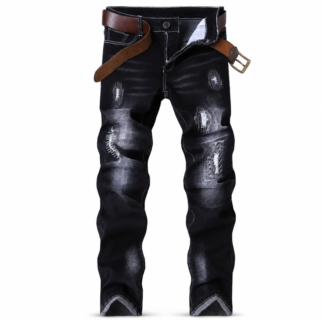 Men's Stretch Slim Fit Ripped Jeans