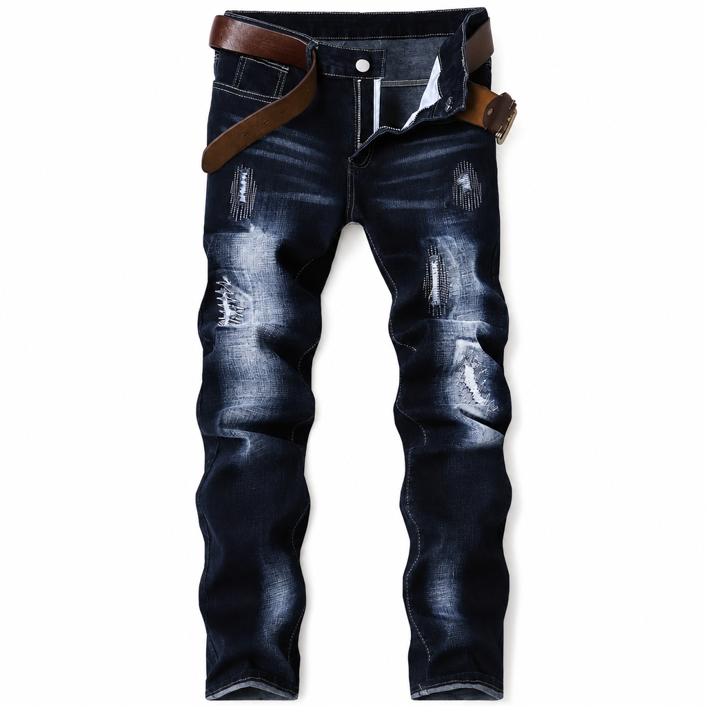 Men's Stretch Slim Fit Ripped Jeans