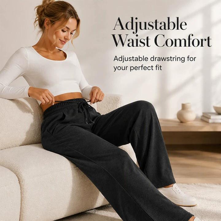 ✨ Effortless Wide-Leg Style | Women’s High-Waist Drawstring Pants