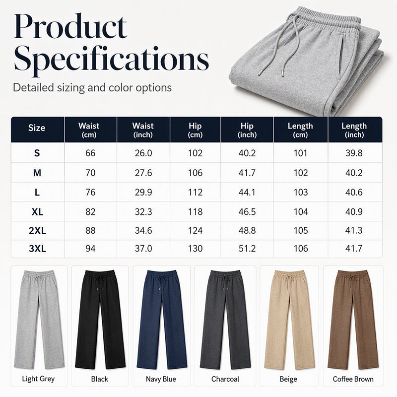 ✨ Effortless Wide-Leg Style | Women’s High-Waist Drawstring Pants