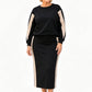 Women's Knit Two Piece Sweatshirt & Midi Skirt Set
