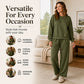 Women's Casual Sweatshirt & Wide-Leg Pants Set