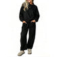 Women's Casual Sweatshirt & Wide-Leg Pants Set