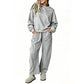 Women's Casual Sweatshirt & Wide-Leg Pants Set