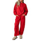Women's Casual Sweatshirt & Wide-Leg Pants Set