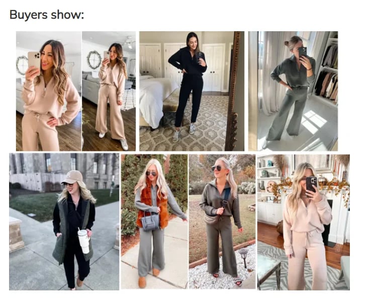 💝🔥Limited Time Sale-50% OFF🔥🎀Women's Oversized Half Zip Wide Leg 2 Piece Outfits Lounge Set