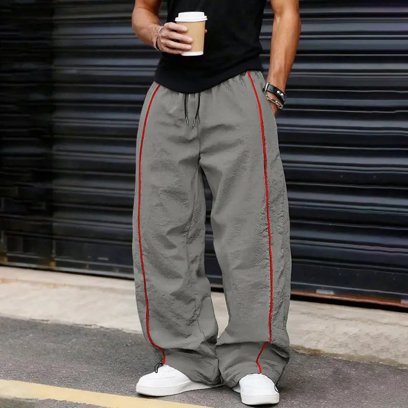 👖 50% OFF NOW! 🔥 Retro Side-Stripe Wide-Leg Trousers – High-Waisted, Comfortable Fit & Perfect for a Vintage Streetwear Look ✨