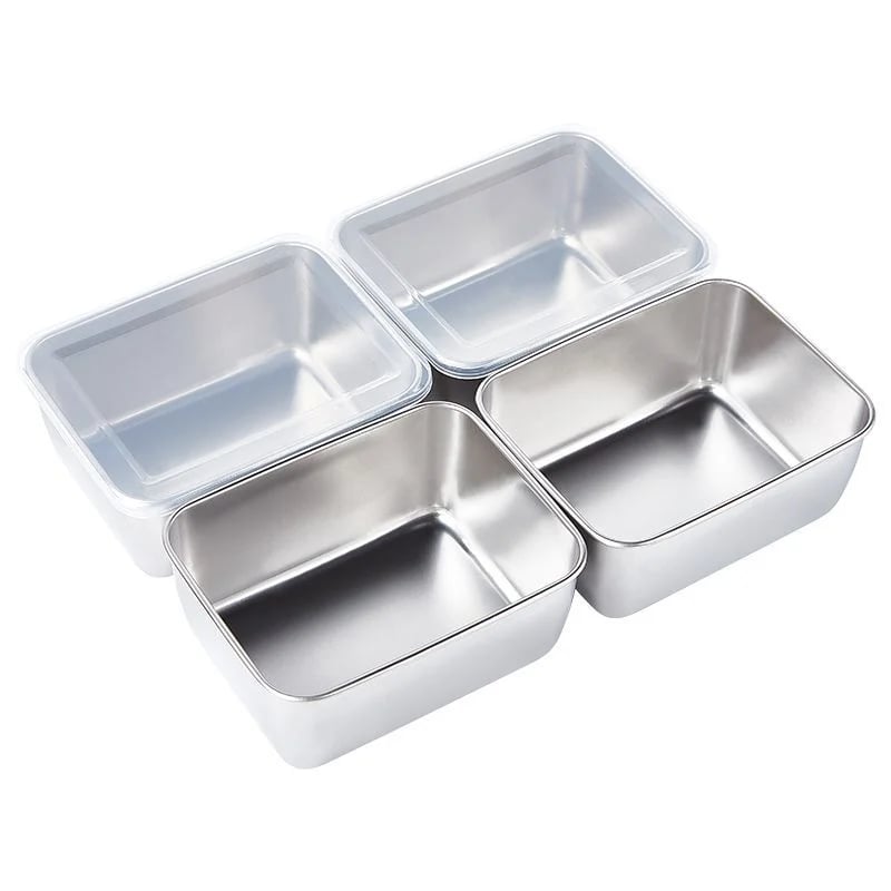 🔥2024 Hot Sale🎁49% OFF Stainless Steel Square Plate (With Lid)