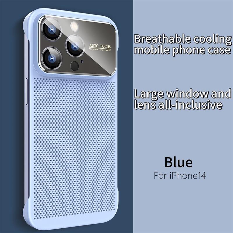 For iPhone Borderless Big Window Cooling Phone Case